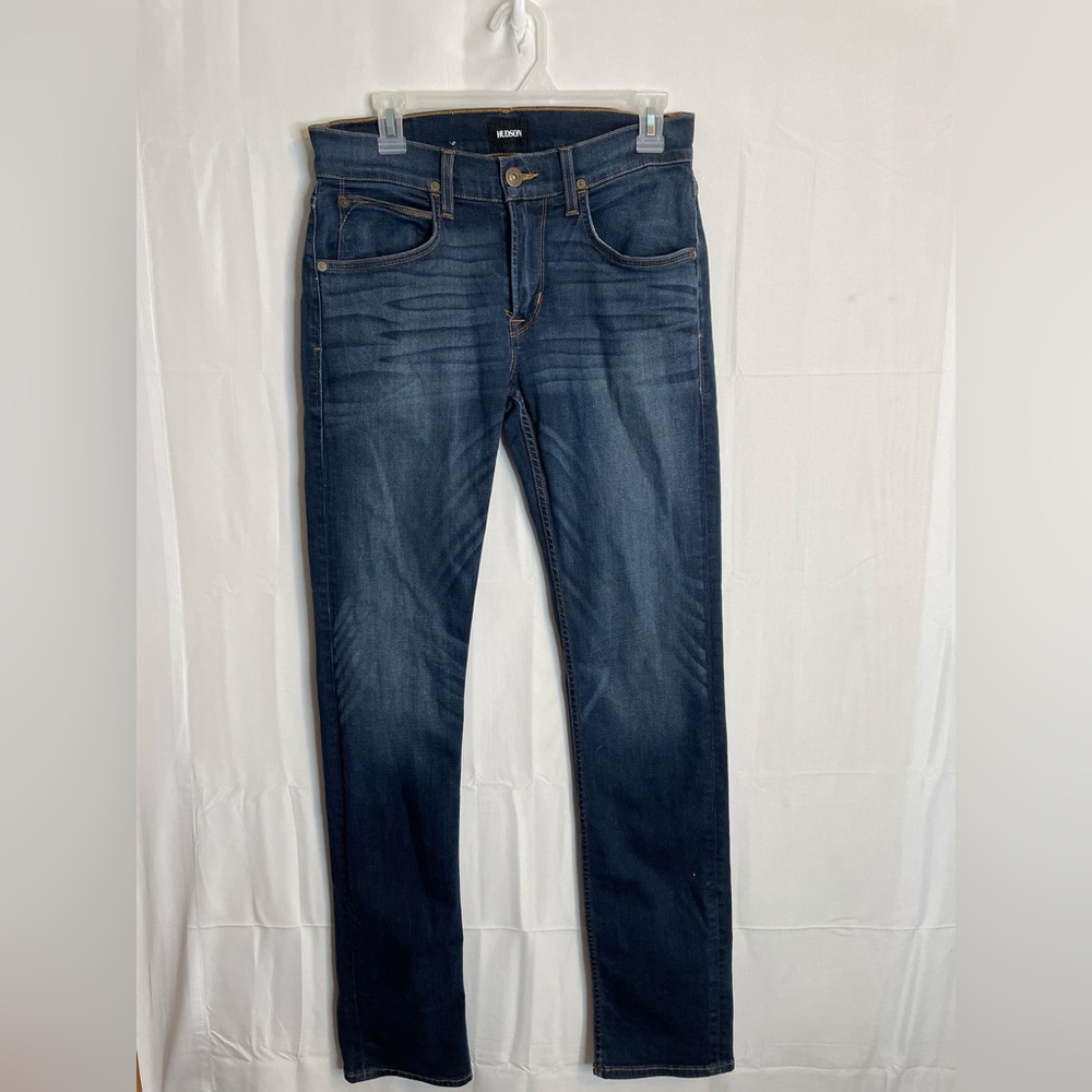 Hudson Byron Five Pocket Straight leg Jeans Denim Size 30x33 Dark Wash 2189